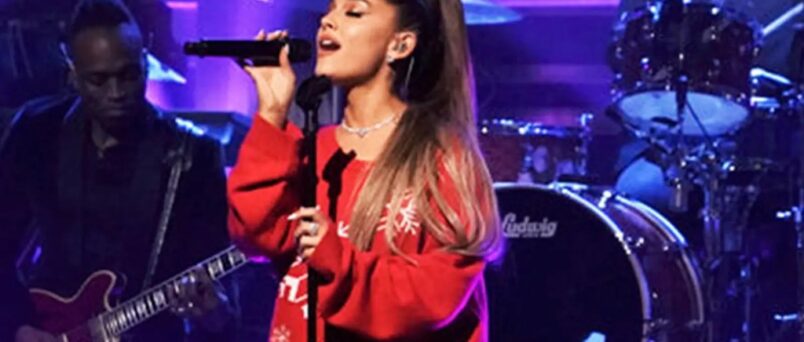 What Ariana song has a whistle note?
