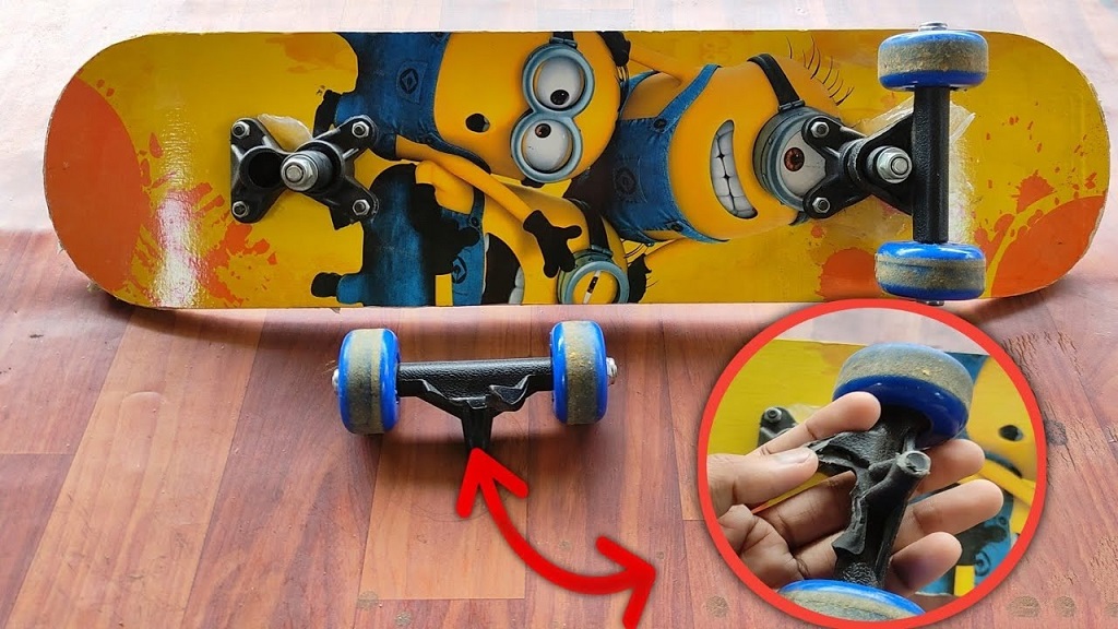 How do you repair a chipped skateboard