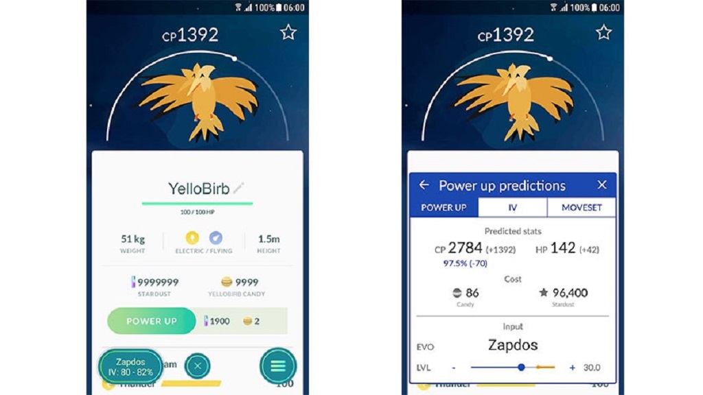 Is there a way to search IV in Pokemon go