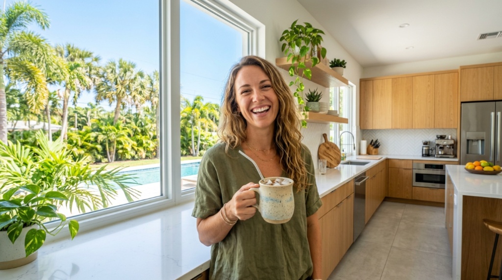 Airtight coffee containers and kitchen scale on a granite countertop.